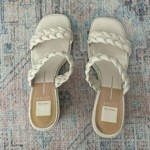 Dolce Vita Ronin Sandal Heel - White Braided Heels